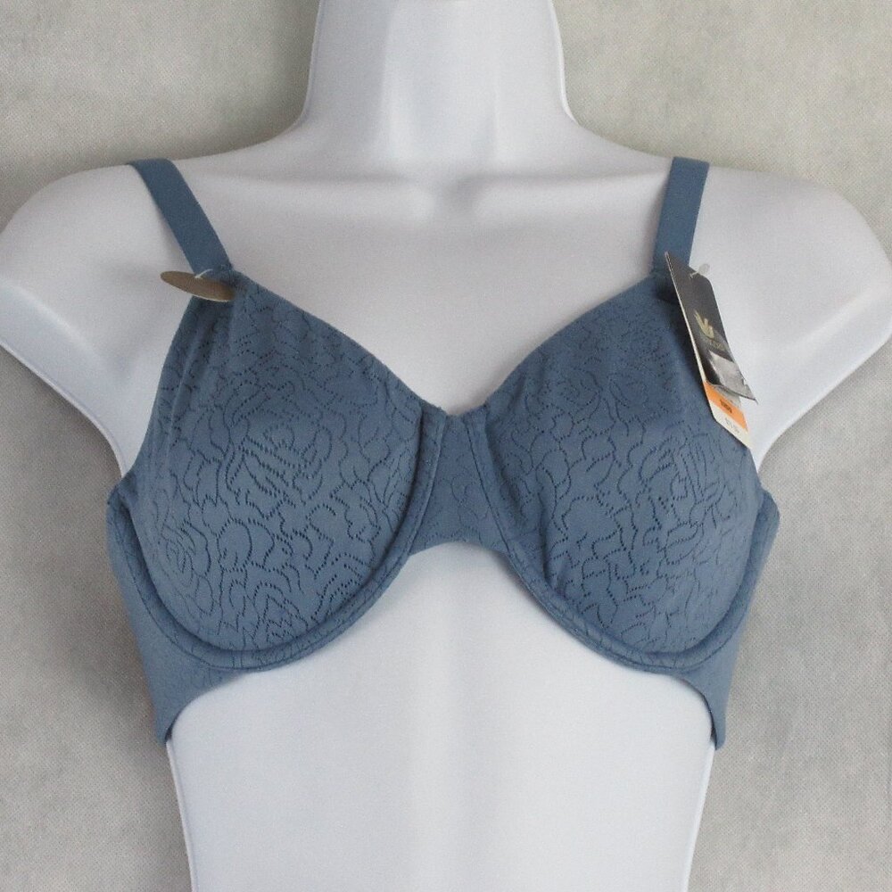 NWT Wacoal Women's Inside Job Full Coverage Underwire Bra, Coronet Blue, 32DD